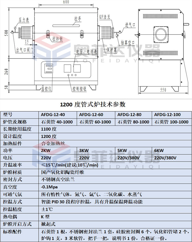 河北科技大学订购高温管式炉